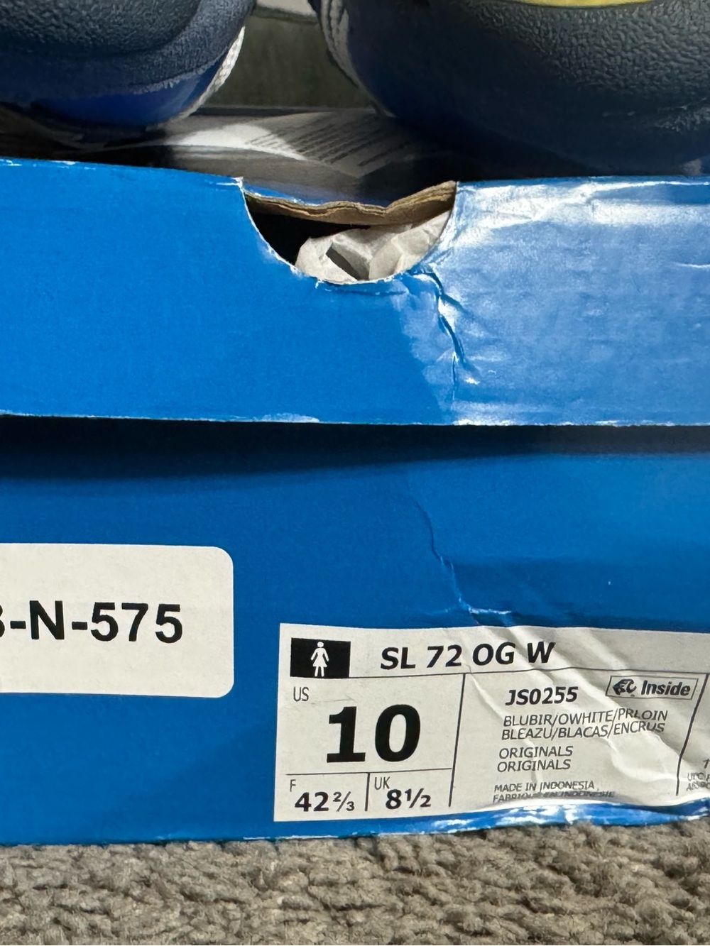 adidas SL 72 OG W Blue/White Women's Sneakers Label
